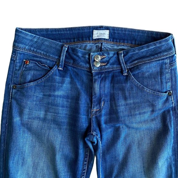Hudson Collin Skinny Ankle Jeans Women's 27 Blue Flap Pocket Stretch Low Rise - Picture 3 of 11